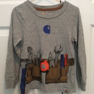 Grey 3T Long Sleeve Carhartt Tee